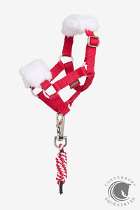 LeMieux Toy Pony Christmas Headcollar & Leadrope Red