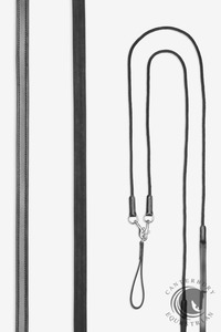 Bridles Reins Bits: LeMieux Leather Draw Reins Black