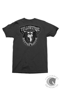 Polos Shirts T Shirts: Yellowstone Cattle Skull Grey