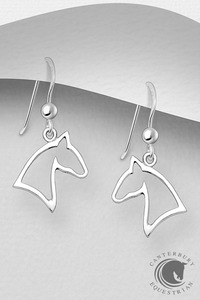 Sterling Silver Horse Hook Earrings