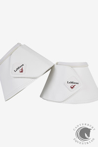 Horse Boots Bandages: LeMieux WrapRound Leather Over Reach Boots White