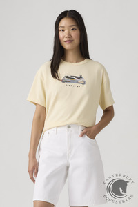 Polos Shirts T Shirts: Levi's® Women's GR Vintage Tee Denim Turntable Egret