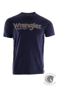 Wrangler Men's Ryder Logo Short Sleeve Tee Navy