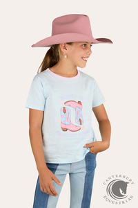 Raised On Country Music Girls Classic Fit T-Shirt - Barley Blue