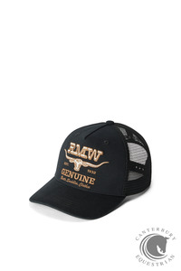 R.M. Williams Genuine Longhorn Trucker Cap Washed Black