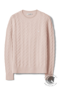 R.M. Williams Seaforth Lambswool Cable Knit Pink