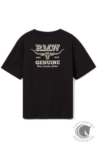 R M Williams 1: R.M. Williams Louth Back Print T-Shirt Dark Chocolate