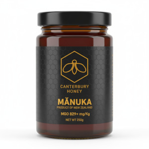 Frontpage: Canterbury Honey Mānuka Honey MGO 829+ 250gram