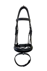 Albion Snaffle Bridle with Flash - Black, Size Full