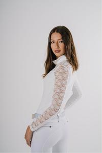 Etoile Eq: Étoile EQ Long Sleeve Lace Show Shirt - White