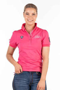 Hitchley & Harrow Fitted Polo - Hot Pink