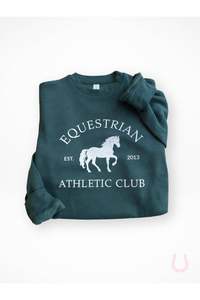 Casual Clothing: Equestrian Athletic Club Sweatshirt (Green)