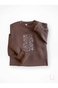 Cowgirl Boots Embroidered Sweatshirt
