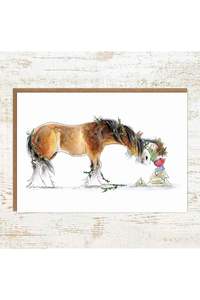 Clydie Joy Horse Christmas Card - Equestrian Christmas Card