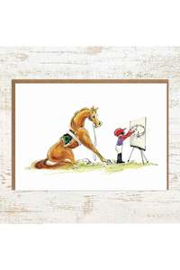 Gifts: Trackwork - A6 Horse Racing Greeting Card / Birthday Card