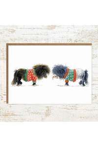 Gifts: Christmas Jumpers - Shetland Pony Holiday Greeting Card