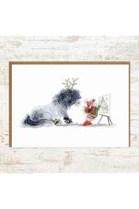 Santa's Helper - Pony Christmas Card - A6 Holiday Greetings