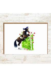 Gifts: Hang In There - Funny Show Jumping Greeting / Birthday Card
