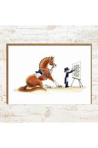 Schoolmaster - A6 Dressage Horse Greeting / Birthday Card