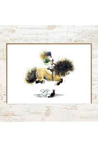 Cat Leap - Funny Pony Birthday & Greetings Card
