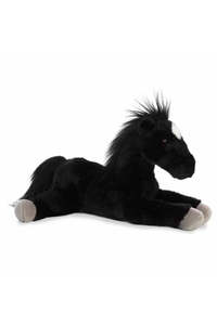 Plush Black Horse Stuffed Animal 30cm