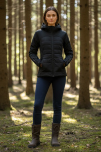 Casual Clothing: Stable Style Lightweight Slim-Fit Down Jacket - Black