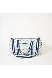 Barrel Bag – Navy Horseshoe