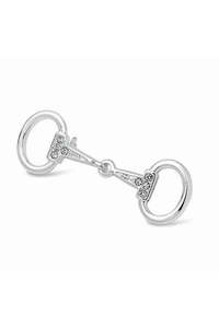 Small Silver Plated Snaffle Bit Stock Pin