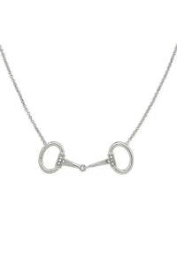 Snaffle Bit with Rhinestones Necklace