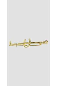 Rider Accessories Stocks Ties Hairnets Spurs Etc: Gold Horseshoe Stock Pin