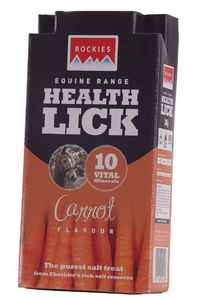 Supplements: Rockies Carrot Flavour Health Lick 2kg