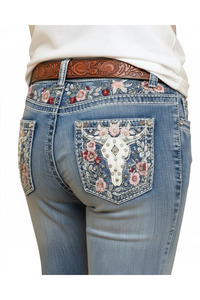Westfield Eagle Bootcut Rodeo Country & Western Jeans - Mid Sand Wash