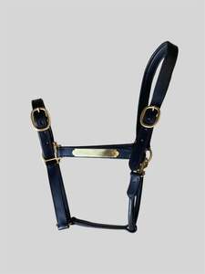 Halters Leads: Leather Halters with Brass Fittings