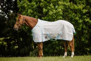 Horse Summer Rugs: Mesh PVC Detachable Pink/Blue