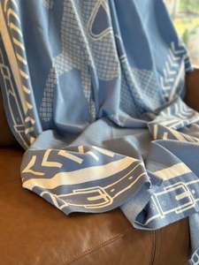 Knitted Blanket – Sky Blue