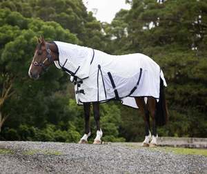 Horse Summer Rugs: Summer Combo – White Mesh Sides NZ 4.3 & 5.3 - Factory Seconds