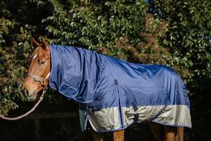 4 6ft Winter Rugs: 1680D 200g Navy/Grey Combo