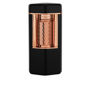 Xikar® Meridian Soft Flame cigar lighter (Black & Rose Gold)