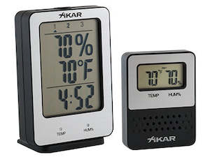 Accessories Humidification Devices Xikar Humidor Solutions: Xikar - PuroTemp Wireless Hygrometer System (base and one remote sensor)
