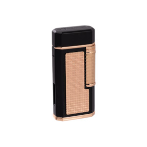 Xikar® Ardore Double Soft Flame Lighter (Black-Rose Gold)