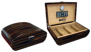 Humidors Desktop Large: The Waldorf Dome-top ~120-count Desktop Humidor