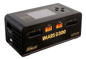 Gens Ace IMARS D300 G-Tech Series Smart Dual Lipo Charger 16A AC 300W DC 700W（Black）