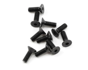 Oil Bearings: ProTek RC 4x12mm "High Strength" Flat Head Screws (10)