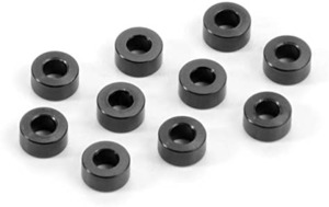 Shims: XRAY -  Aluminum Shim 3x6x3.0mm 10 pcs Black