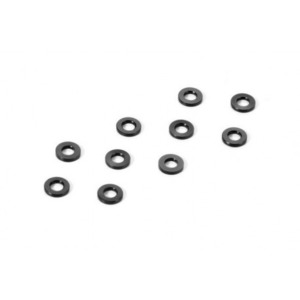 Shims: XRAY -  Aluminum Shim 3x6x2.0mm 10 pcs Black