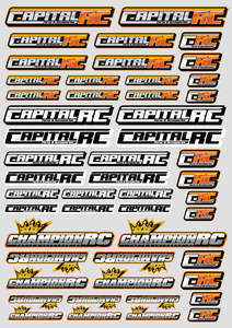 Champion Rc: Capital RC A4 Sticker Sheet
