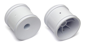 1 10 Off Road Wheels: Team Associated 12mm Hex Stadium Truck Dish Wheel (2) (White)