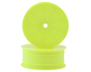 1 10 Off Road Wheels: XRAY: 4WD Front Wheel Aerodisk With 12mm Hex - Yellow - Hard (2) (369912-Y)