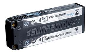 Sunpadow Lipo: SUNPADOW Competition Lipo Battery 8000mAh-7.4V-130C/65C-5mm Bullet