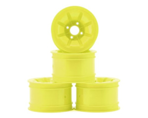 1 10 Vintage Off Road Rims Tires Dirt: JConcepts RC10 Pioneer 2.2 Rear Wheels w/Adapters (Yellow) (4)
